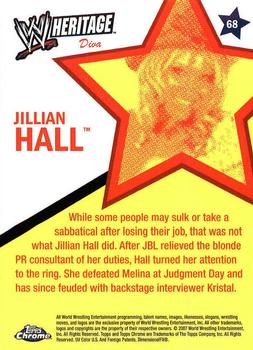 2007 Topps Chrome Heritage II WWE #68 Jillian Hall Back