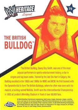 2007 Topps Chrome Heritage II WWE #79 The British Bulldog Back