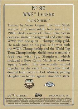 2007 Topps Chrome Heritage II WWE #96 Iron Sheik Back