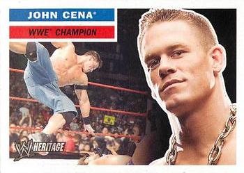2005 Topps Heritage WWE #1 John Cena Front