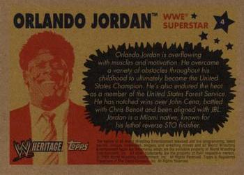 2005 Topps Heritage WWE #4 Orlando Jordan Back