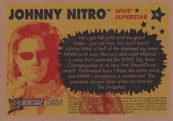 2005 Topps Heritage WWE #6 Johnny Nitro Back