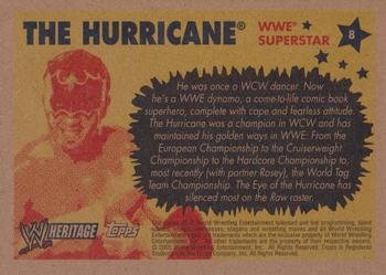 2005 Topps Heritage WWE #8 The Hurricane Back
