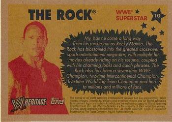 2005 Topps Heritage WWE #10 The Rock Back