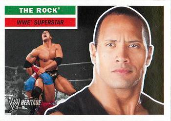 2005 Topps Heritage WWE #10 The Rock Front