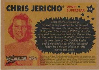 2005 Topps Heritage WWE #14 Chris Jericho Back