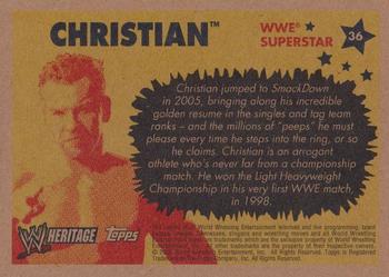 2005 Topps Heritage WWE #36 Christian Back