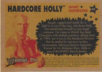 2005 Topps Heritage WWE #40 Hardcore Holly Back