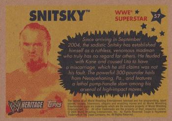 2005 Topps Heritage WWE #57 Snitsky Back