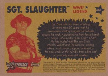 2005 Topps Heritage WWE #86 Sgt. Slaughter Back