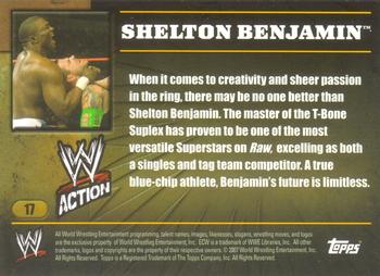 2007 Topps Action WWE #17 Shelton Benjamin Back