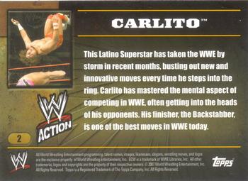 2007 Topps Action WWE #2 Carlito Back
