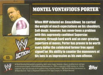 2007 Topps Action WWE #45 Montel Vontavious Porter Back