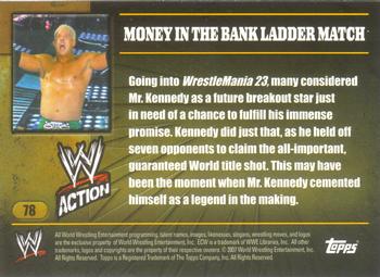 2007 Topps Action WWE #78 Money In The Bank Ladder Match Back