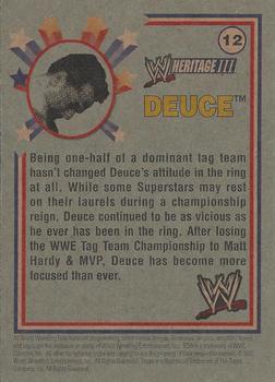 2007 Topps Heritage III WWE #12 Deuce  Back