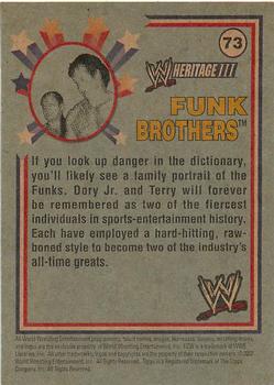 2007 Topps Heritage III WWE #73 Dory Funk Jr. / Terry Funk  Back