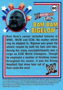 2008 Topps Chrome Heritage III WWE #80 Bam Bam Bigelow  Back