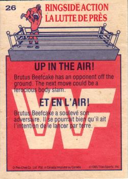 1985 O-Pee-Chee WWF Pro Wrestling Stars #26 Up In The Air! Back