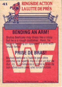 1985 O-Pee-Chee WWF Pro Wrestling Stars #41 Bending An Arm! Back