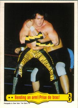 1985 O-Pee-Chee WWF Pro Wrestling Stars #41 Bending An Arm! Front
