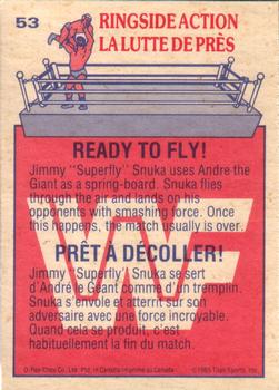 1985 O-Pee-Chee WWF Pro Wrestling Stars #53 Ready To Fly! Back