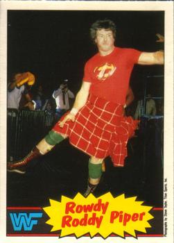 1985 O-Pee-Chee WWF Pro Wrestling Stars #7 Rowdy Roddy Piper Front