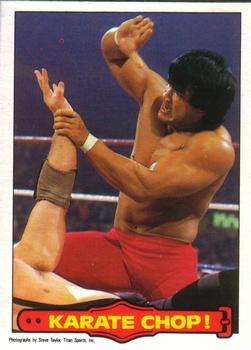 1985 O-Pee-Chee WWF Pro Wrestling Stars Series 2 #30 Karate Chop! Front