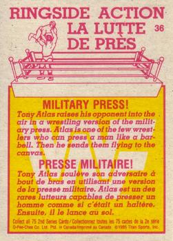 1985 O-Pee-Chee WWF Pro Wrestling Stars Series 2 #36 Military Press! Back