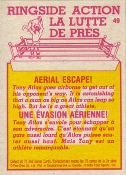 1985 O-Pee-Chee WWF Pro Wrestling Stars Series 2 #49 Aerial Escape! Back