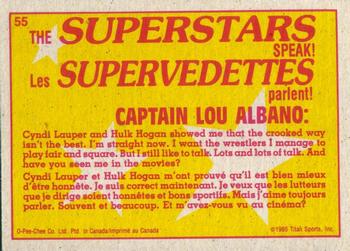 1985 O-Pee-Chee WWF Pro Wrestling Stars Series 2 #55 Captain Lou Albano / Vince McMahon Back
