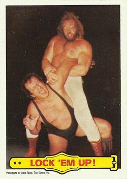 1985 Topps WWF Pro Wrestling Stars #23 Lock 'Em Up! Front
