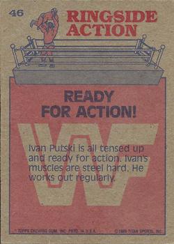 1985 Topps WWF Pro Wrestling Stars #46 Ready For Action! Back