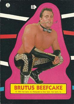 1985 Topps WWF Pro Wrestling Stars - Stickers #3 Brutus Beefcake Front
