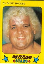1986 Monty Gum Wrestling Stars #65 Dusty Rhodes Front