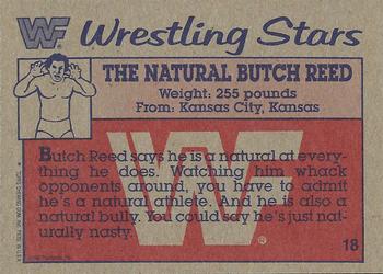 1987 Topps WWF #18 The Natural Butch Reed Back