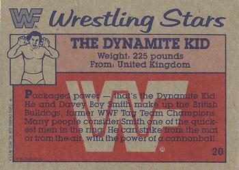 1987 Topps WWF #20 Dynamite Kid  Back