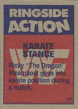 1987 Topps WWF #43 Karate Stance Back
