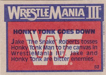1987 Topps WWF #52 Honky Tonk Goes Down Back