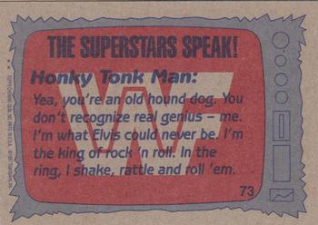 1987 Topps WWF #73 Honky Tonk Man  Back