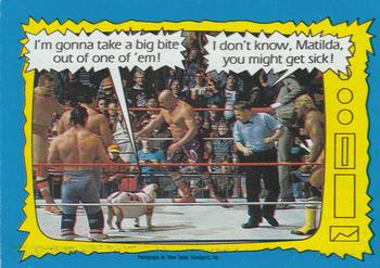 1987 Topps WWF #74 Iron Sheik / British Bulldogs / The Natural Butch Reed / Nikolai Volkoff  Front