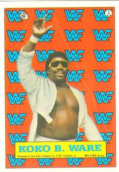 1987 Topps WWF - Stickers #3 Koko B. Ware  Front