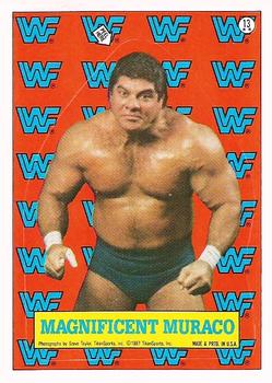 1987 Topps WWF - Stickers #13 Magnificent Muraco  Front