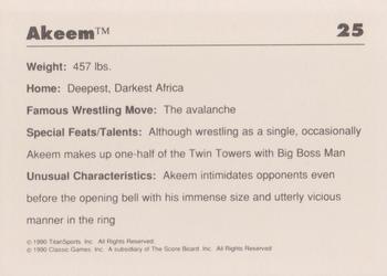 1990 Classic WWF #25 Akeem Back