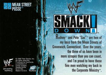 1999 Comic Images WWF SmackDown! #51 Mean Street Posse  Back