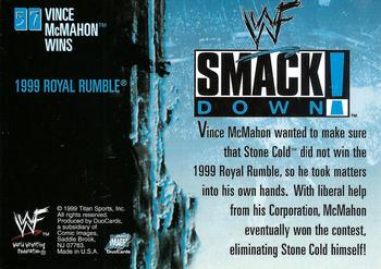 1999 Comic Images WWF SmackDown! #57 Vince McMahon  Back