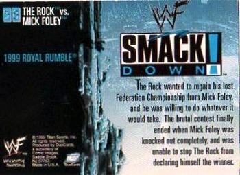1999 Comic Images WWF SmackDown! #58 The Rock / Mick Foley Back