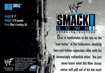 1999 Comic Images WWF SmackDown! Chromium #15 Droz  Back