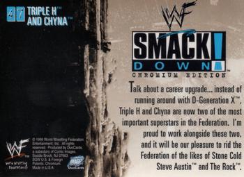 1999 Comic Images WWF SmackDown! Chromium #47 Triple H / Chyna Back