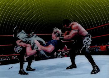1999 Comic Images WWF SmackDown! Chromium #89 Acolytes vs. Hardy Boyz Front