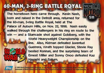 1999 Topps WCW/nWo Nitro - Stickers #S11 60 Man Battle Royale  Back